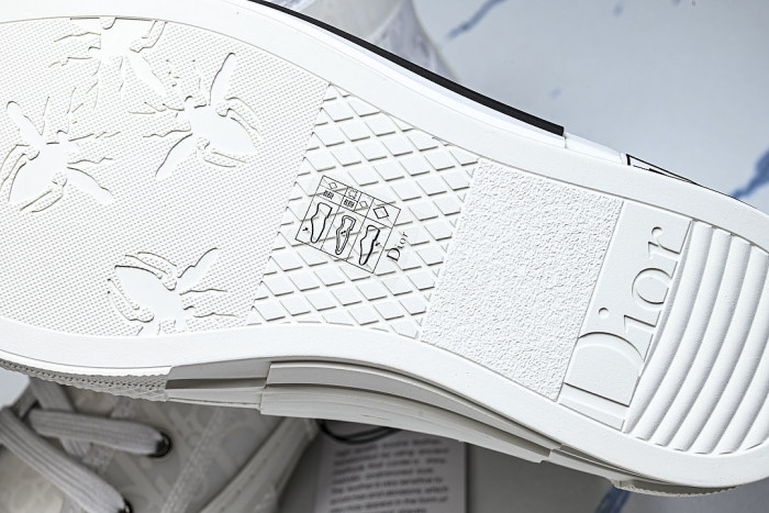 OBLIQUE HIGH-TOP SPORTS SHOES WHITE/BLACK/WHITE