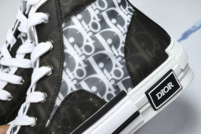 OBLIQUE HIGH-TOP SPORTS SHOES BLACK/WHITE