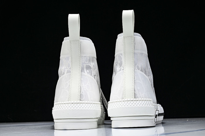 OBLIQUE HIGH-TOP SPORTS SHOES WHITE/BLACK/WHITE