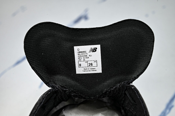 U90604SC RETRO CASUAL SPORTS LIFESTYLE SHOES OFF BLACK/BLACK/BLACK