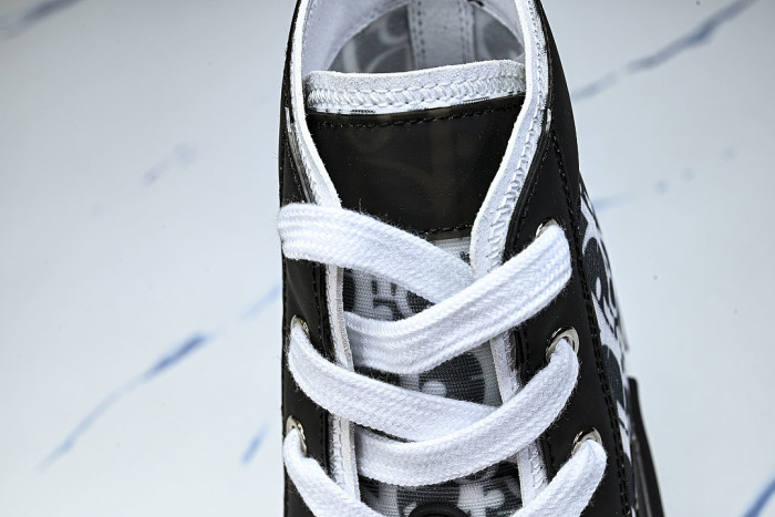 OBLIQUE HIGH-TOP SPORTS SHOES BLACK/WHITE