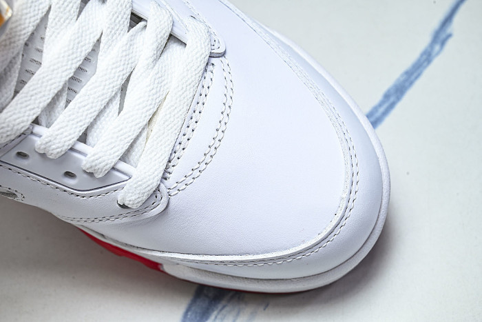 IV5678-102 JORDAN 5 RETRO WHITE/SUNSET/FIRE RED/BLACK