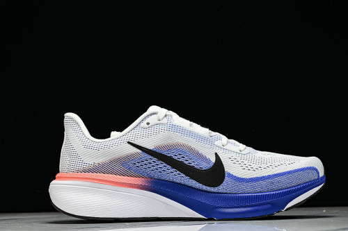 IB1873-105 AIR ZOOM PEGASUS 42 WEAR-RESISTANT RUNNING SHOES WHITE/BLUE/ORANGE