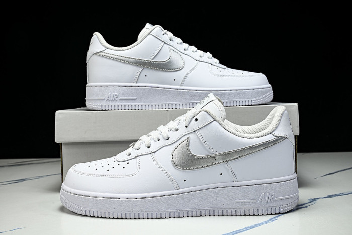 FJ4146-134 AIR FORCE 1 07 LOW CASUAL SNEAKERS WHITE/GREY/WHITE
