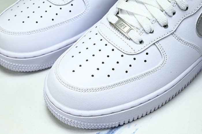 FJ4146-134 AIR FORCE 1 07 LOW CASUAL SNEAKERS WHITE/GREY/WHITE