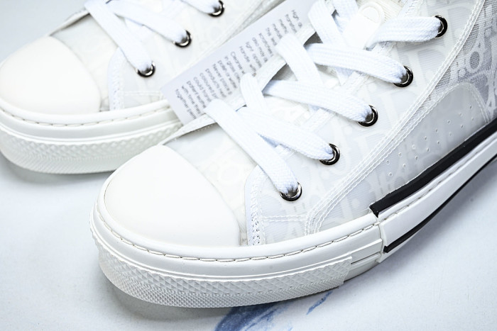 OBLIQUE HIGH-TOP SPORTS SHOES WHITE/BLACK/WHITE