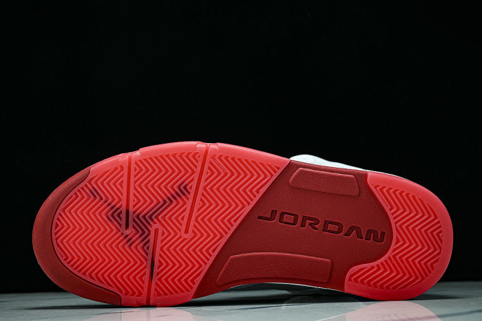 IV5678-102 JORDAN 5 RETRO WHITE/SUNSET/FIRE RED/BLACK