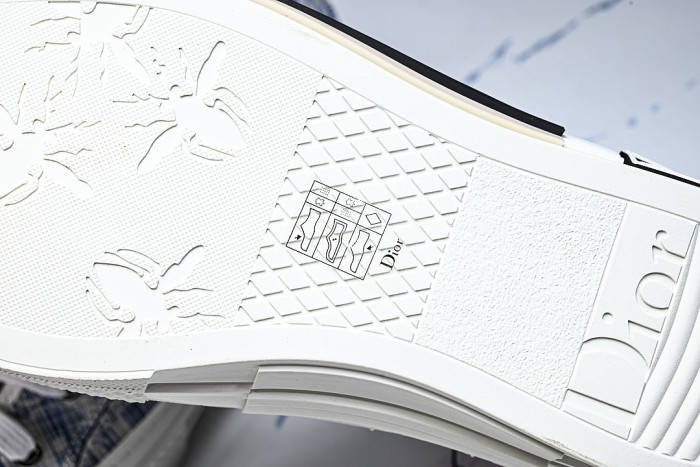 OBLIQUE HIGH-TOP SPORTS SHOES WHITE/BLUE