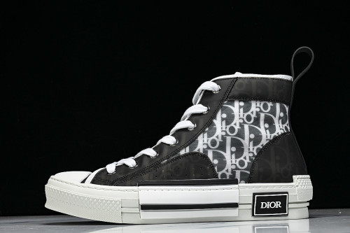OBLIQUE HIGH-TOP SPORTS SHOES BLACK/WHITE