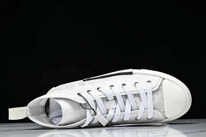 OBLIQUE HIGH-TOP SPORTS SHOES WHITE/BLACK/WHITE