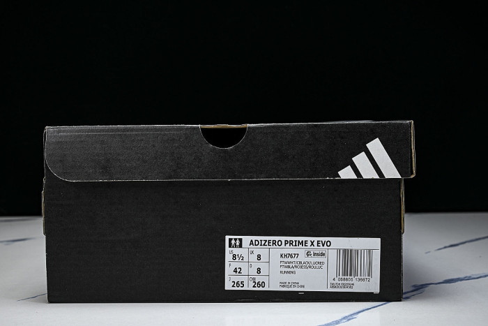 KH7677 ADIZERO EVO X CLOUD WHITE/CORE BLACK/LUCID RED
