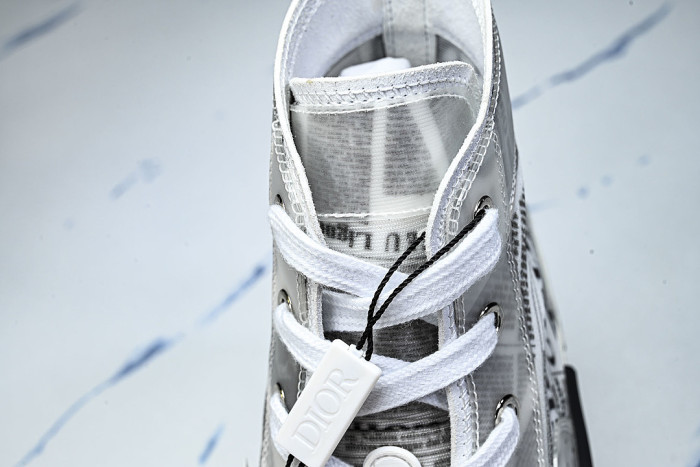OBLIQUE HIGH-TOP SPORTS SHOES GREY/WHITE/GREY