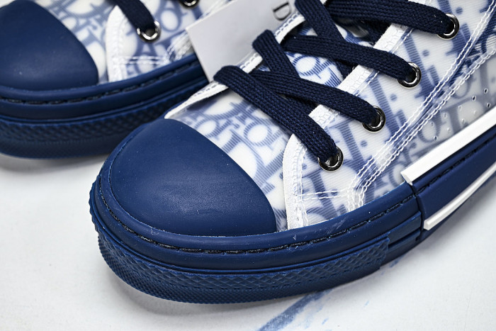 OBLIQUE HIGH-TOP SPORTS SHOES WHITE/BLUE
