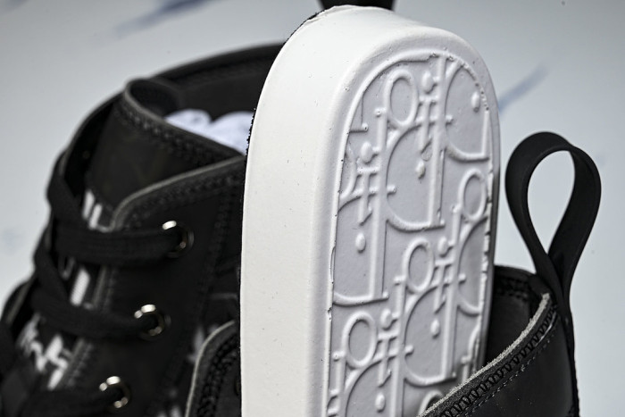 OBLIQUE HIGH-TOP SPORTS SHOES BLACK/WHITE/BLACK