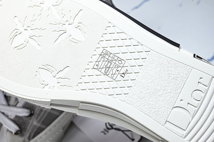 OBLIQUE HIGH-TOP SPORTS SHOES GREY/WHITE/GREY
