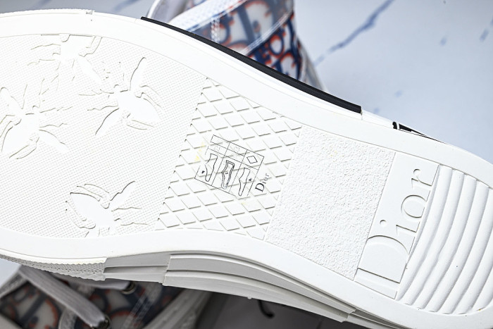 OBLIQUE HIGH-TOP SPORTS SHOES WHITE/BLUE