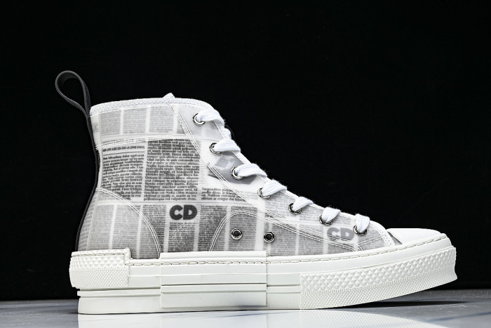 OBLIQUE HIGH-TOP SPORTS SHOES GREY/WHITE/GREY