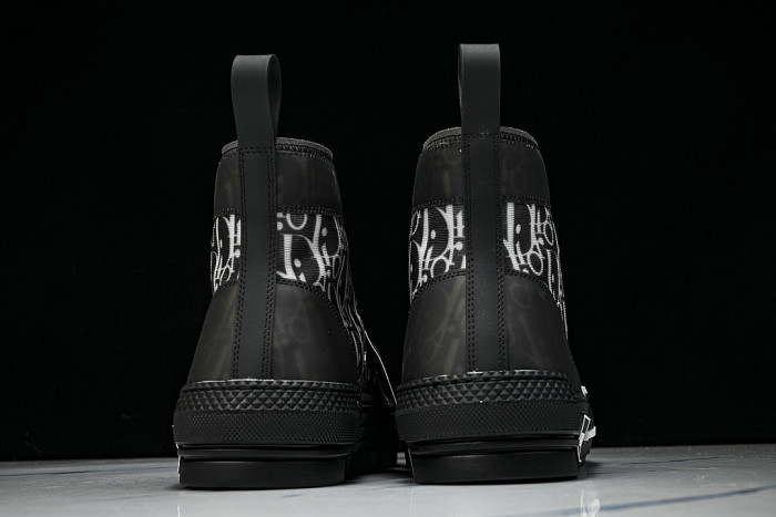 OBLIQUE HIGH-TOP SPORTS SHOES BLACK/WHITE/BLACK