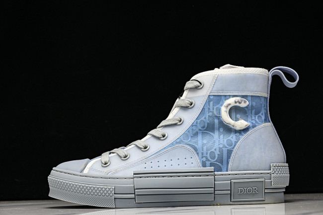 OBLIQUE HIGH-TOP SPORTS SHOES BLUE/BLUE/BLUE