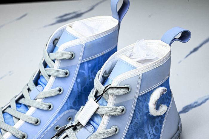 OBLIQUE HIGH-TOP SPORTS SHOES BLUE/BLUE/BLUE