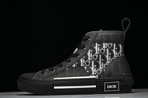 OBLIQUE HIGH-TOP SPORTS SHOES BLACK/WHITE/BLACK