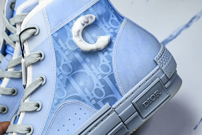 OBLIQUE HIGH-TOP SPORTS SHOES BLUE/BLUE/BLUE