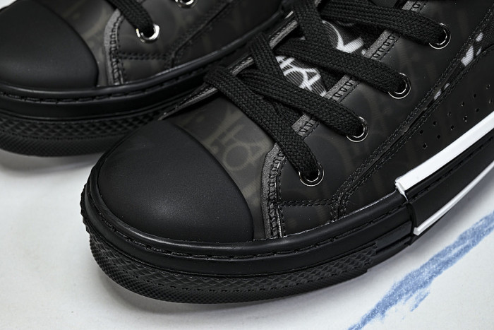 OBLIQUE HIGH-TOP SPORTS SHOES BLACK/WHITE/BLACK
