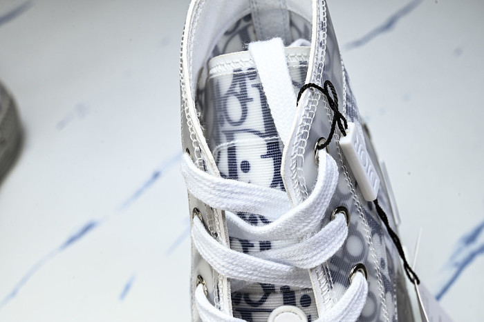 OBLIQUE HIGH-TOP SPORTS SHOES WHITE/BLUE/RED