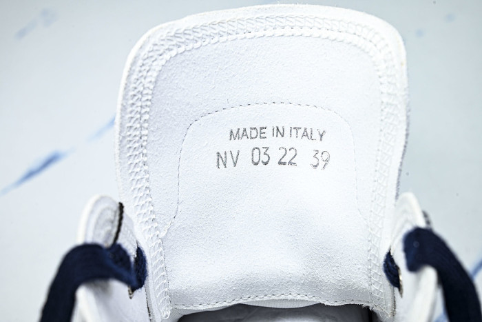 OBLIQUE HIGH-TOP SPORTS SHOES WHITE/BLUE