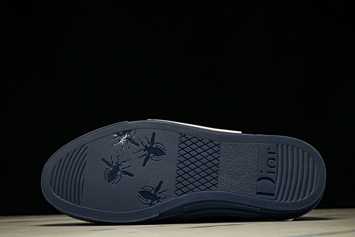 OBLIQUE HIGH-TOP SPORTS SHOES WHITE/BLUE