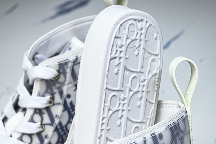 OBLIQUE HIGH-TOP SPORTS SHOES WHITE/BLUE/RED