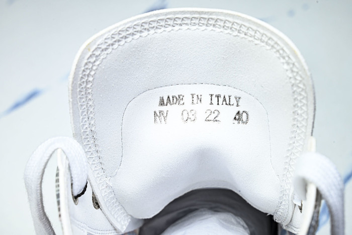 OBLIQUE HIGH-TOP SPORTS SHOES WHITE/BLUE