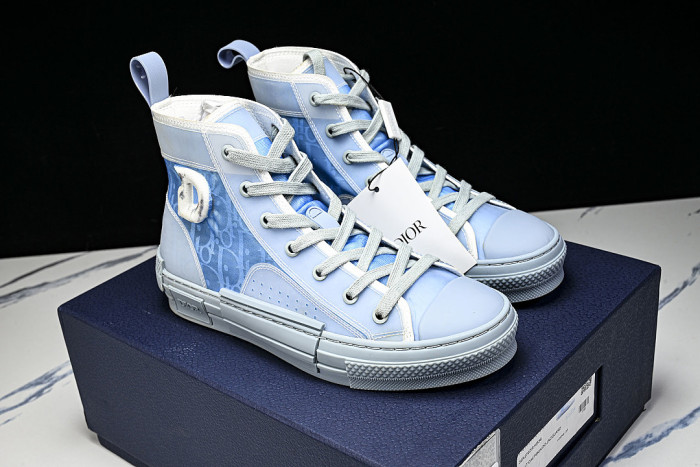 OBLIQUE HIGH-TOP SPORTS SHOES BLUE/BLUE/BLUE