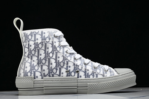 OBLIQUE HIGH-TOP SPORTS SHOES WHITE/BLUE/RED