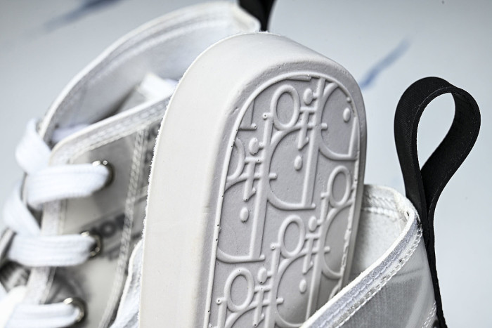 OBLIQUE HIGH-TOP SPORTS SHOES GREY/WHITE/GREY