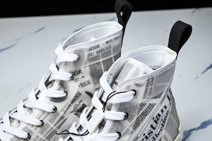 OBLIQUE HIGH-TOP SPORTS SHOES GREY/WHITE/GREY
