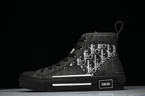 OBLIQUE HIGH-TOP SPORTS SHOES BLACK/WHITE/BLACK