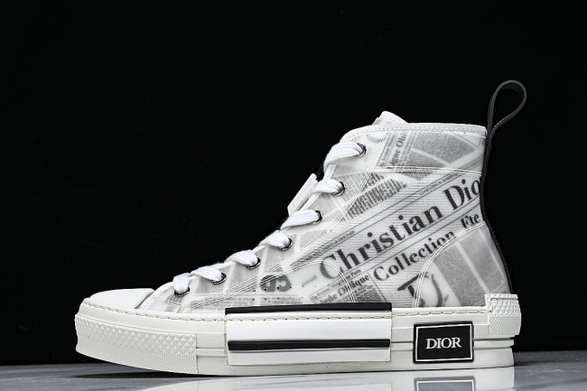 OBLIQUE HIGH-TOP SPORTS SHOES GREY/WHITE/GREY