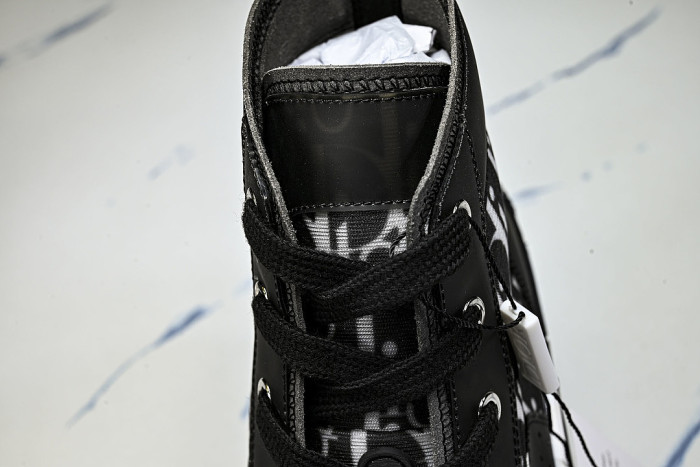 OBLIQUE HIGH-TOP SPORTS SHOES BLACK/WHITE/BLACK