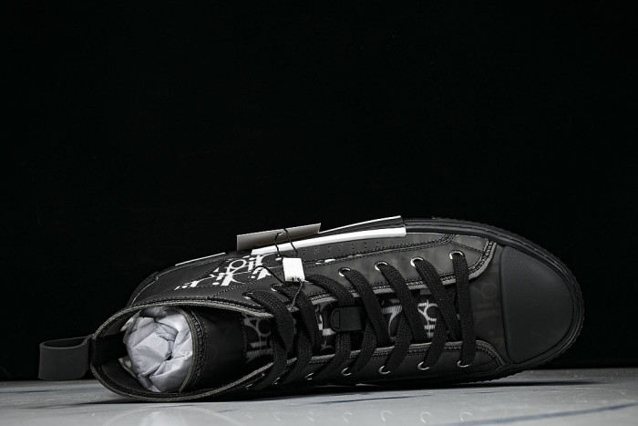 OBLIQUE HIGH-TOP SPORTS SHOES BLACK/WHITE/BLACK