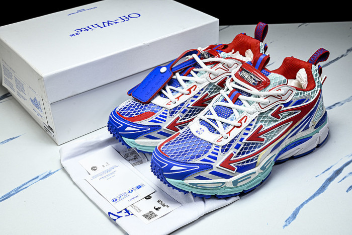 HIGH-TOP ELEVATED SPORTS CASUAL SHOES WHITE/BLUE/RED/GREEN