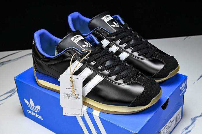 JR2599 COUNTRY X ORIGINALS OG SOFT COMFORTABLE AND LOW TOP CASUAL LIFE SHOES BLACK/KLEIN BLUE