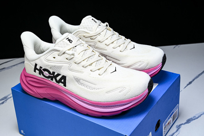 1162031-ARNN CLIFTON 10 KNITTED MESH RUNNING SHOES WHITE/PINK