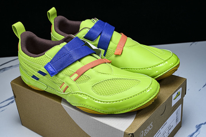 1203B190 HYPERSYNC FASHIONABLE BREATHABLE LIGHTWEIGHT AND THIN SOLED DE XUN SHOES GREEN/BLUE