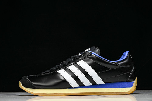 JR2599 COUNTRY X ORIGINALS OG SOFT COMFORTABLE AND LOW TOP CASUAL LIFE SHOES BLACK/KLEIN BLUE