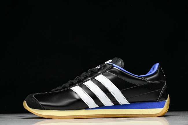 JR2599 COUNTRY X ORIGINALS OG SOFT COMFORTABLE AND LOW TOP CASUAL LIFE SHOES BLACK/KLEIN BLUE