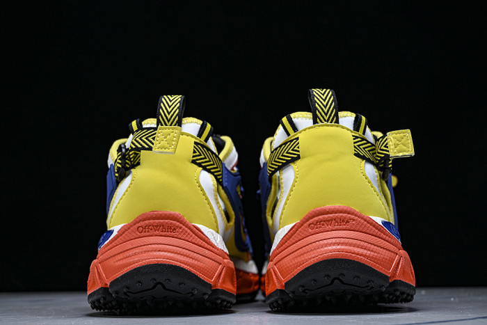 HIGH-TOP ELEVATED SPORTS CASUAL SHOES YELLOW/BLUE/WHITE/ORANGE