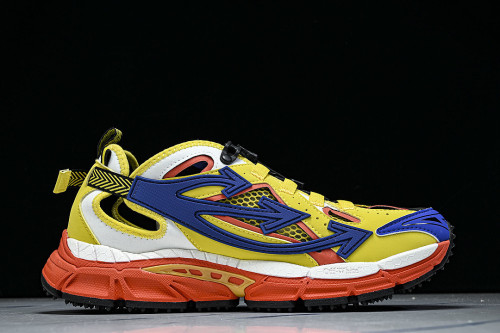 HIGH-TOP ELEVATED SPORTS CASUAL SHOES YELLOW/BLUE/WHITE/ORANGE