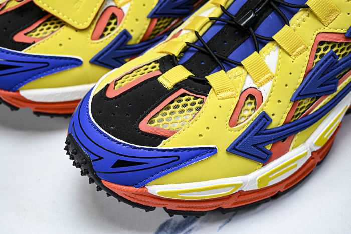 HIGH-TOP ELEVATED SPORTS CASUAL SHOES YELLOW/BLUE/WHITE/ORANGE