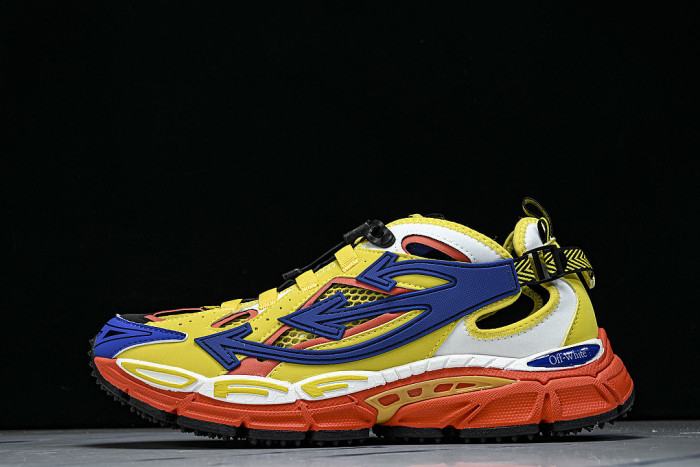 HIGH-TOP ELEVATED SPORTS CASUAL SHOES YELLOW/BLUE/WHITE/ORANGE